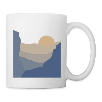Berge und Sonne Landschaft - Tasse - Weiß - Rechts