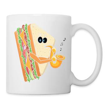 Saxophonist Saxophone Cheese Music Musicians - Mug - white - Right