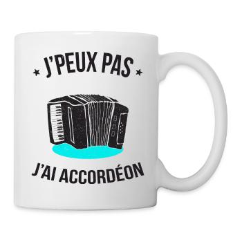 J'peux pas, j'ai Accordéon - Les milles excuses - Mug blanc - blanc - Droite