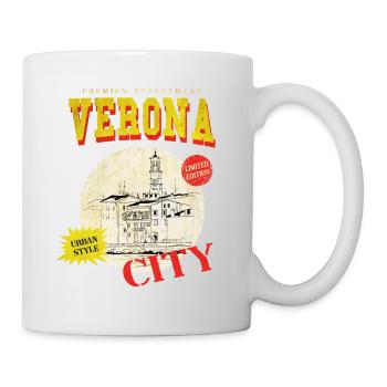 Vérone Italie Ville Skyline Vintage Rétro - Mug blanc - blanc - Droite