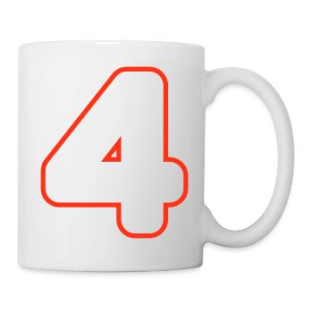 Symbole à 4 chiffres - Mug blanc - blanc - Droite