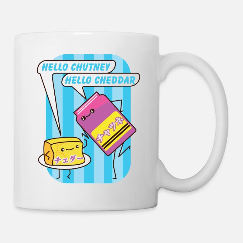 Cheddar and chutney kawaii. - Mug - white
