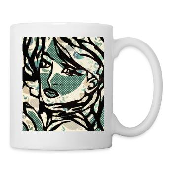 PopArt Women green - Tasse - Weiß - Rechts
