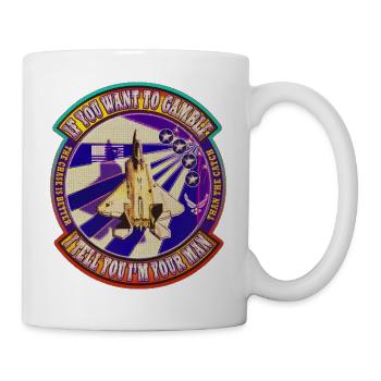 Gamble and Chase Patch - Look Us Air Force - Mug blanc - blanc - Droite