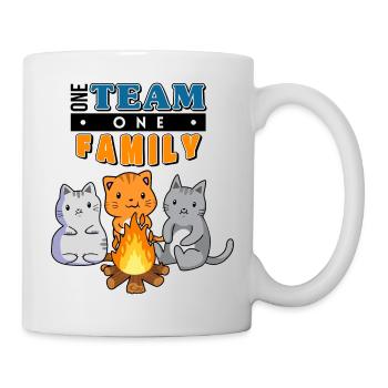 team family cat camping bachelorette party a - Mug - white - Right