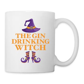 Die Gin-trinkende Hexe - Tasse - Weiß - Rechts