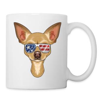 Chihuahua USA Sunglasses I American Flag Chihuahua - Mug - white - Right