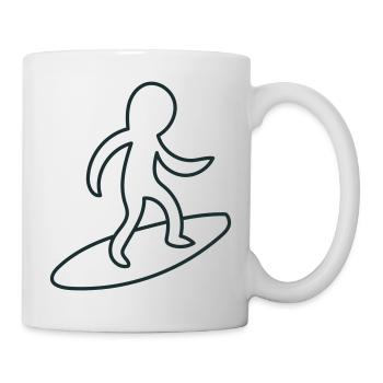 lil surfing guy - Mug - white - Right