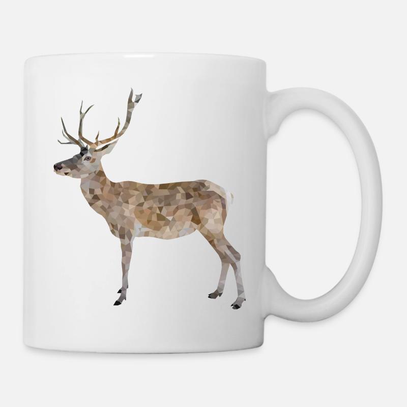 Hirsch Geweihträger - Mug - white