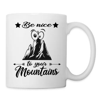mountain hiking alpine via ferrata mountain hikers - Mug - white - Right