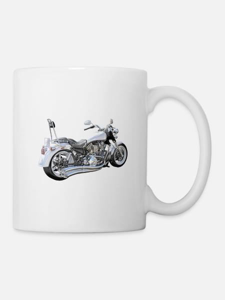 Dessin de moto - Mug blanc - blanc