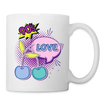 90's Pop art, cadeau original des années 90 - Mug blanc - blanc - Droite