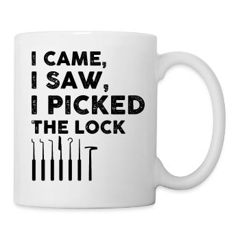 Lock Picking Locking Technician Schlossdienst Design - Mug - white - Right