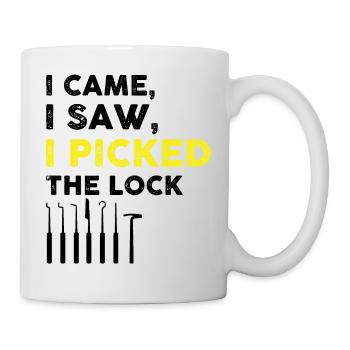Lock Picking Locking Technician Schlossdienst Design - Mug - white - Right