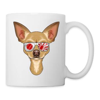 Chihuahua Japan Sunglasses I Japanese Flag - Tasse - Weiß - Rechts