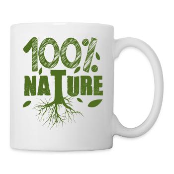100% Nature ! Aimer et protéger la nature ! - Mug blanc - blanc - Droite