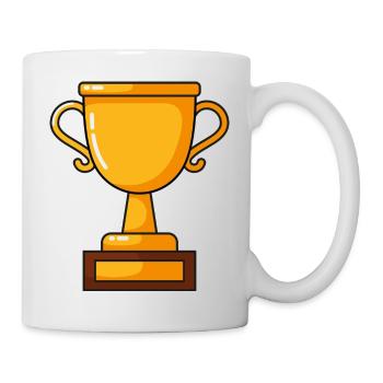 Pokal unbeschriftet - Tasse - Weiß - Rechts