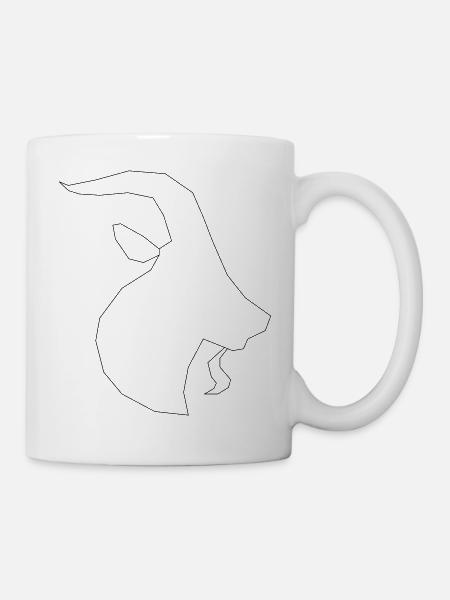 Steinbock - Tasse - Weiß