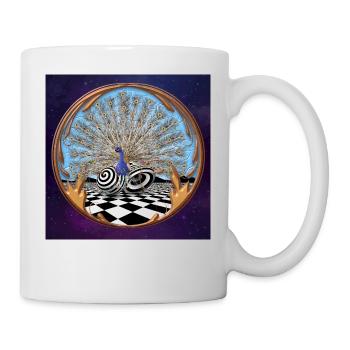 Abstract Peacock Infinite - Univers - Mug blanc - blanc - Droite