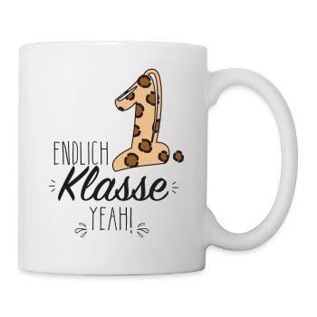 Endlich erste Klasse - Tasse - Weiß - Rechts