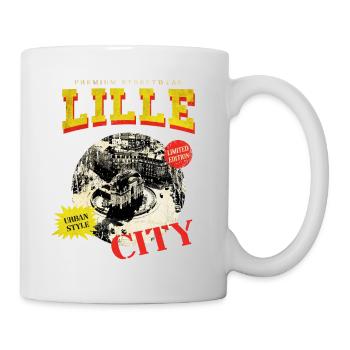 Lille France City Skyline Vintage Rétro - Mug blanc - blanc - Droite