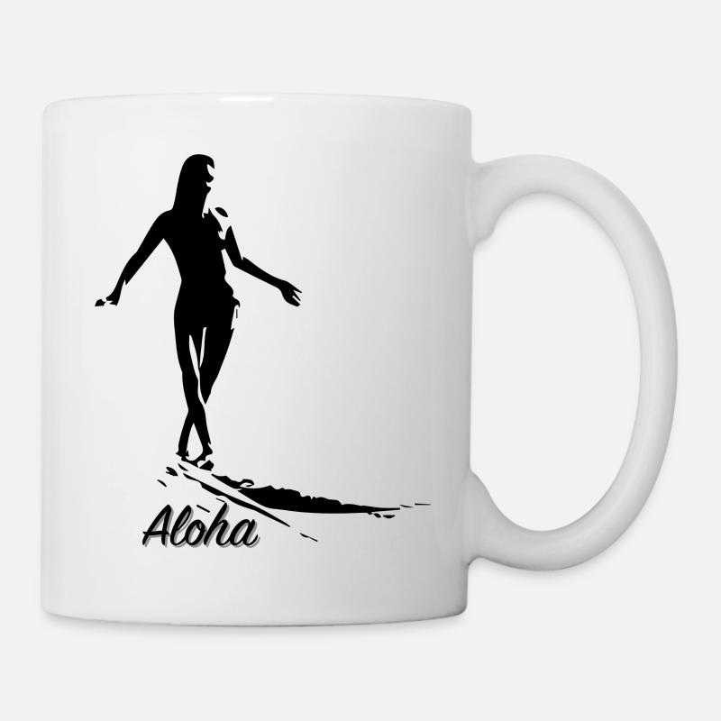 Surfeuse aloha - Mug blanc - blanc