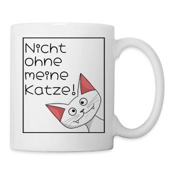 Nicht ohne meine Katze - Tasse - Weiß - Rechts