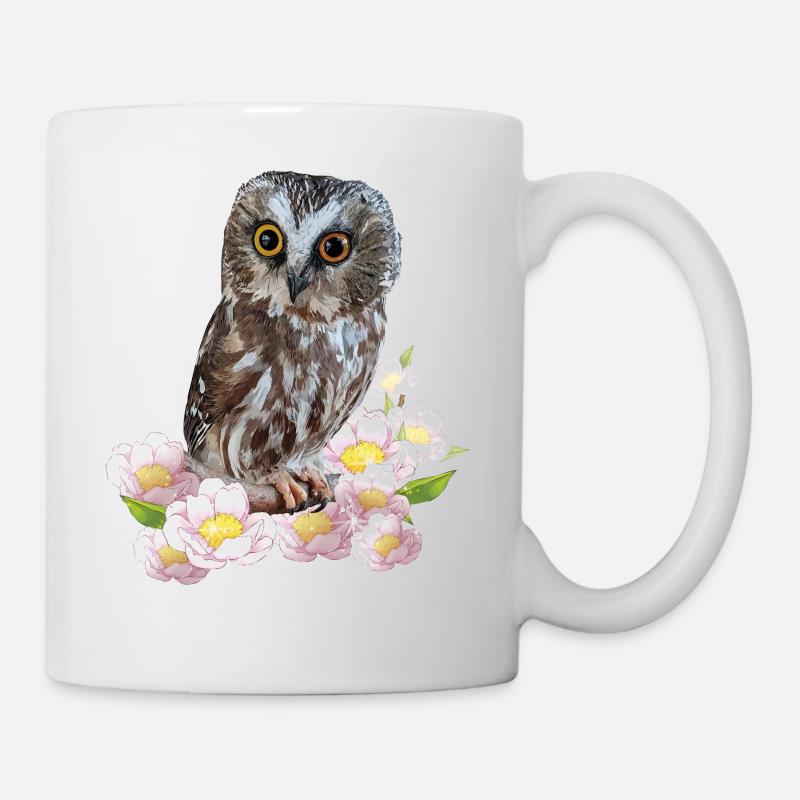 Nördliche Eule - Tasse - Weiß