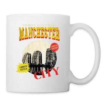 Manchester England UK City Skyline Vintage Retro - Mug - white - Right