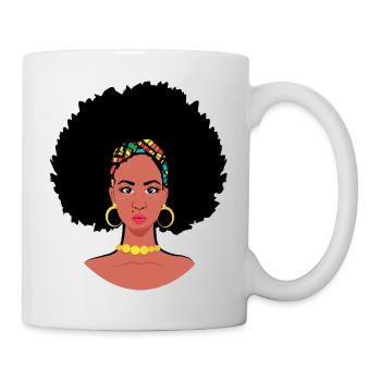 Schöne Afro-Frau - Tasse - Weiß - Rechts