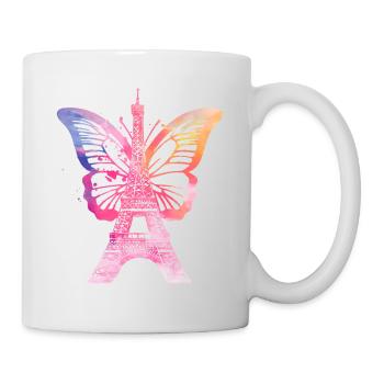 Paris France City Skyline Tour Eiffel Art - Mug blanc - blanc - Droite