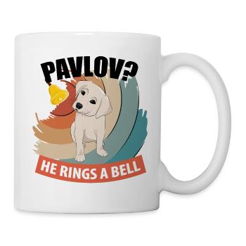 Pavlov - Il sonne une cloche - Drôle de psychologie - Mug blanc - blanc - Droite