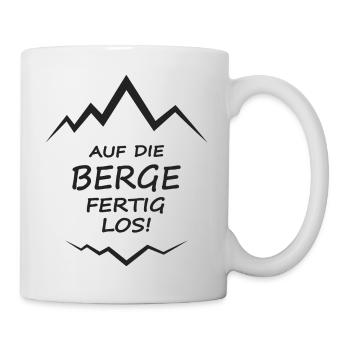 bergwandern auf die berge alpin trekking trailrun - Tasse - Weiß - Rechts