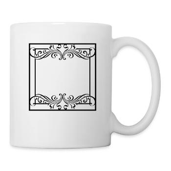 Beautiful frame for women ornaments - Mug - white - Right