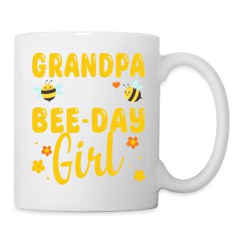 Opa des Bee Day Mädchens Geburtstag - Tasse - Weiß - Rechts