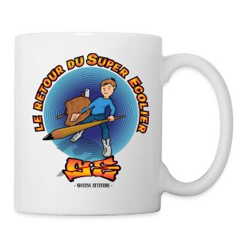 super écolier-le super écolier - rentrée scolaire - Mug blanc - blanc - Droite