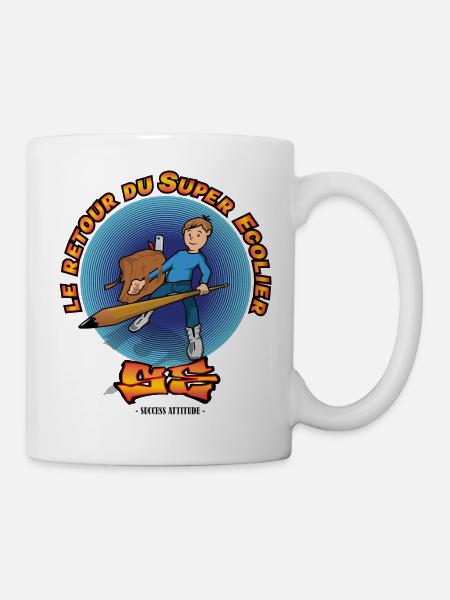 super écolier-le super écolier - rentrée scolaire - Mug blanc - blanc
