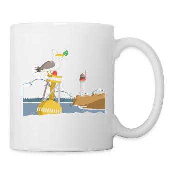 The Breton seagull - Mug - white - Right