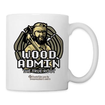 Wood Admin Lumberjack Dictons Design - Mug blanc - blanc - Droite