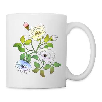 Fleur - Mug blanc - blanc - Droite