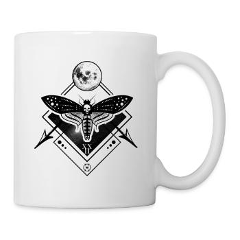Geometric Hawk Moth with Moon - Mug - white - Right