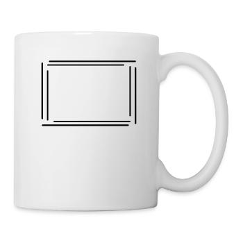 Rectangular frame with black lines - Mug - white - Right