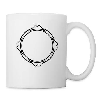 Cool frame in black with corners - Mug - white - Right