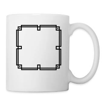 Orientalischer Rahmen Linien Strich Deko - Tasse - Weiß - Rechts
