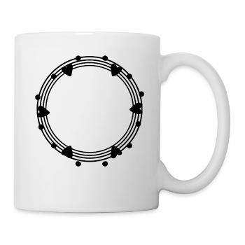Circle with hearts - Mug - white - Right