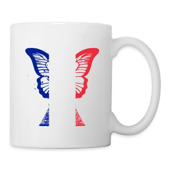 Paris France City Skyline Tour Eiffel Art - Mug blanc - blanc - Droite