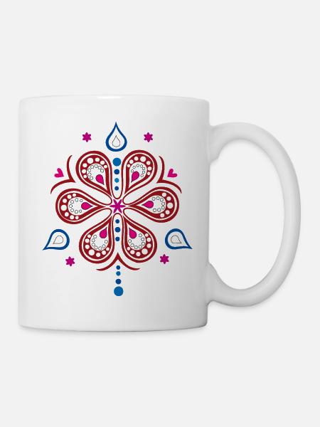 Ornament, Fantasie - Tasse - Weiß