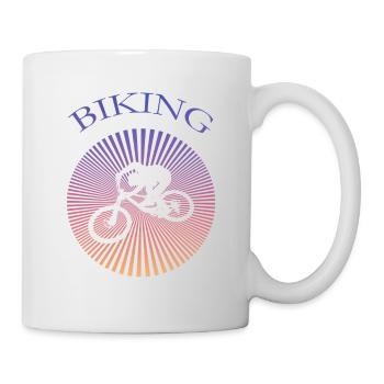 biking - Tasse - Weiß - Rechts