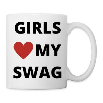 Girls love my swag - Tasse - Weiß - Rechts
