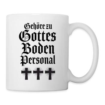 Pfarrer Priester Diakon Gottes Bodenpersonal - Tasse - Weiß - Rechts